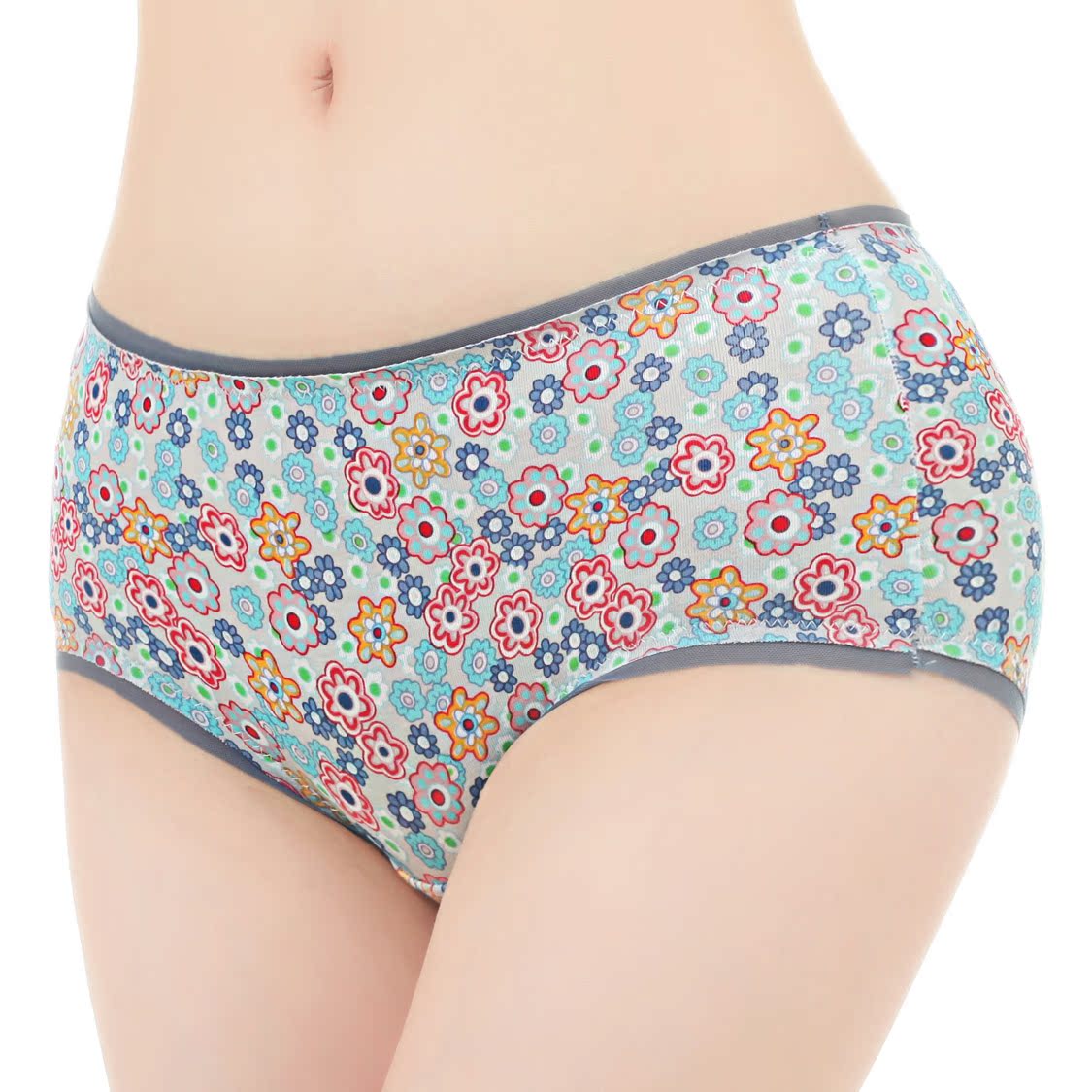 蝶安芬内裤女纯棉碎花清新无痕