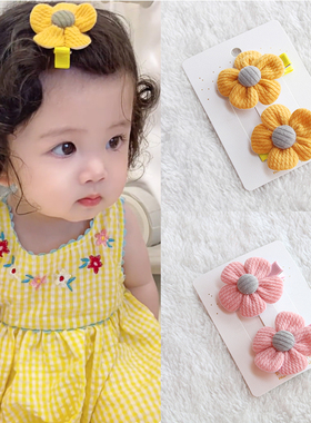 儿童发夹婴儿发饰可爱花朵宝宝发夹不伤发女孩公主发卡刘海夹头饰