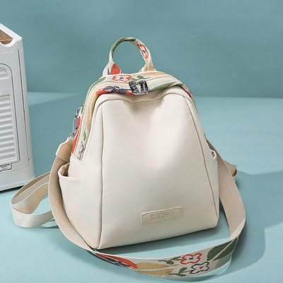 菇八八韩版简约百搭双肩包背包