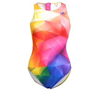 水球服 英发 专业定制 后拉链印花高强度抗拉耐穿水球竞技游泳衣