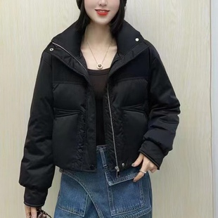 黑色短款羽绒服女2025新款爆款冬季小个子巨好看洋气轻薄独特漂亮