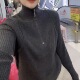 时尚 半拉链立领软糯羊毛针织衫 女2025新欧货显瘦螺纹减龄打底上衣