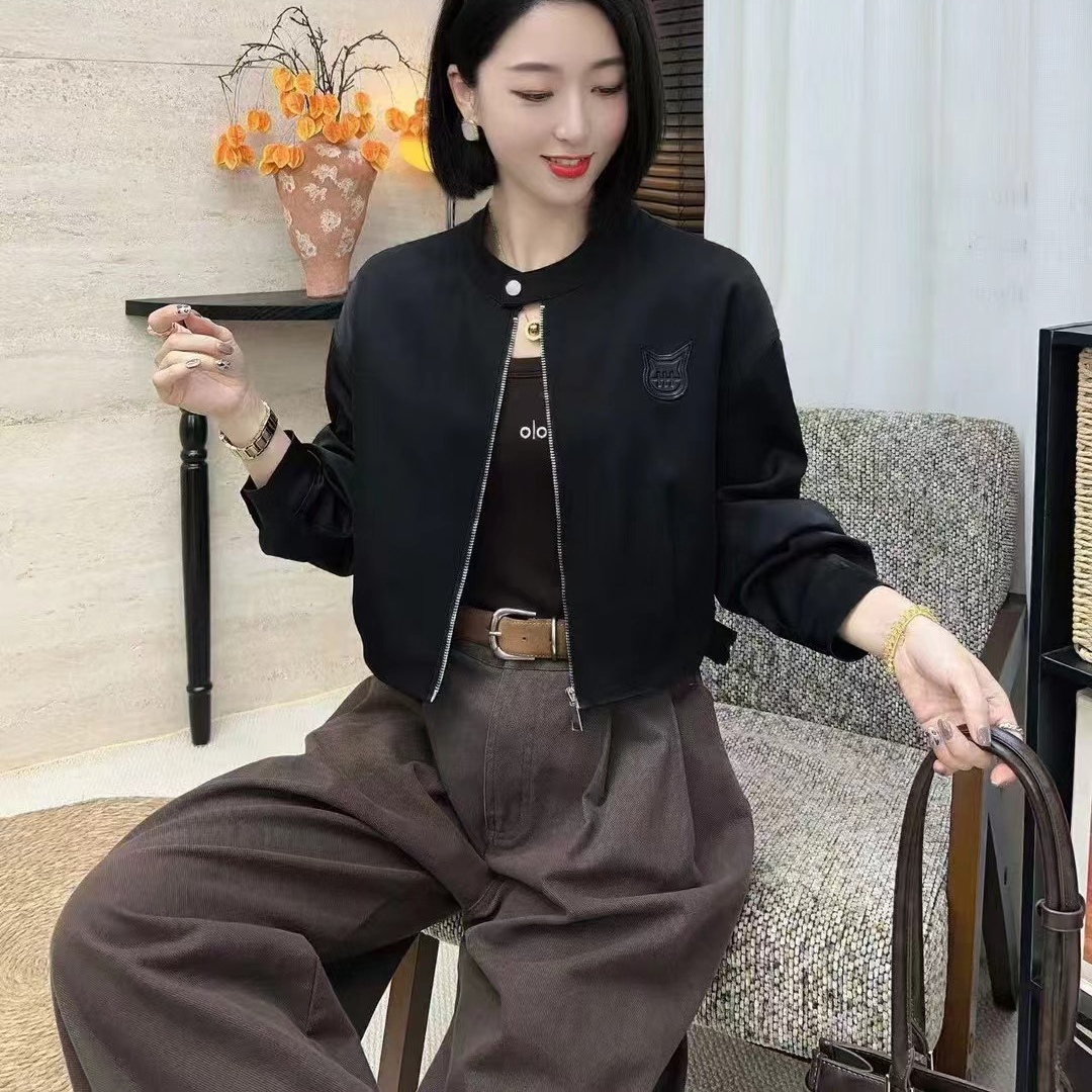 韩版宽松风春秋立领卫衣