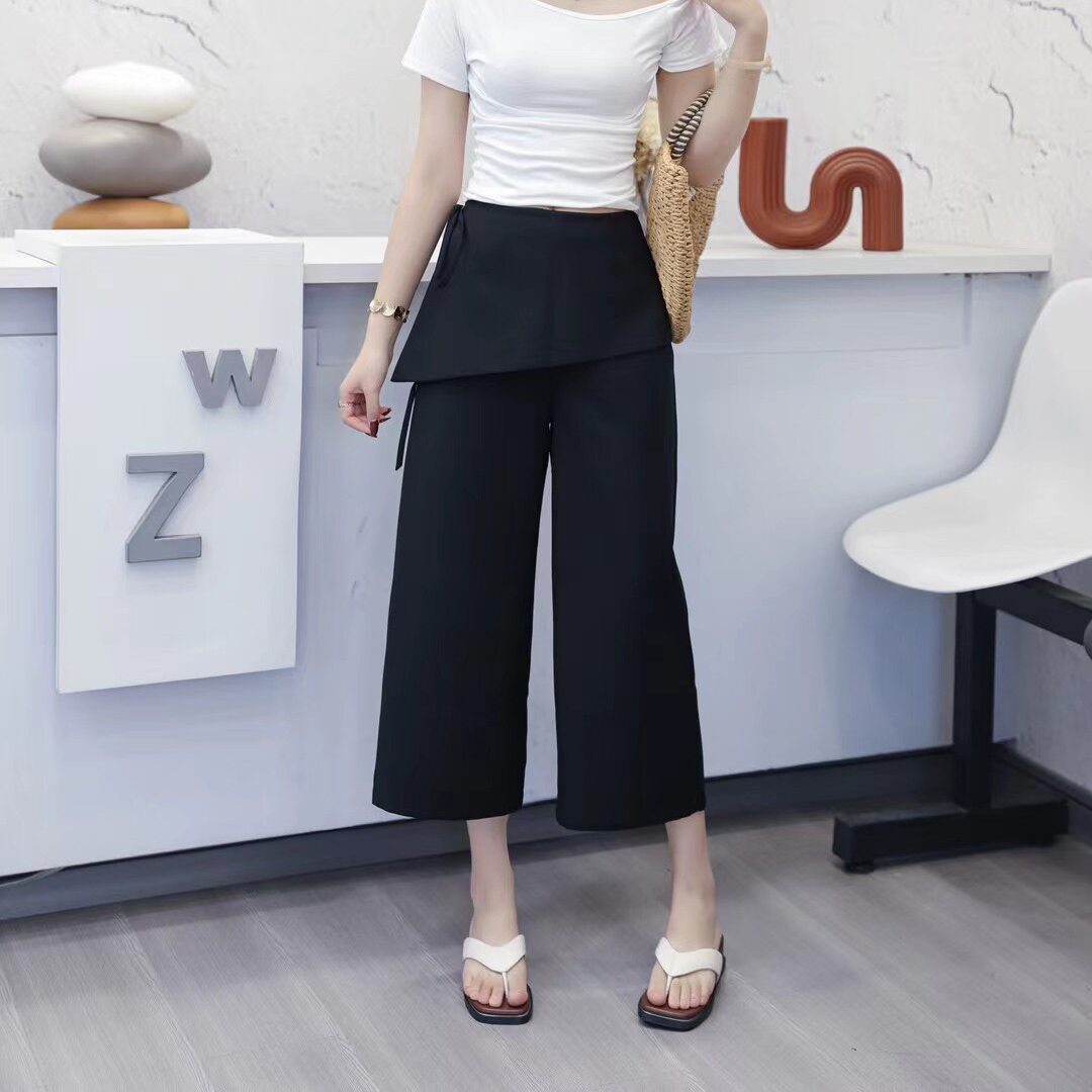 黑色七分屁帘西装裤女2026夏季新款显瘦轻奢百搭直筒裤洋气休闲裤