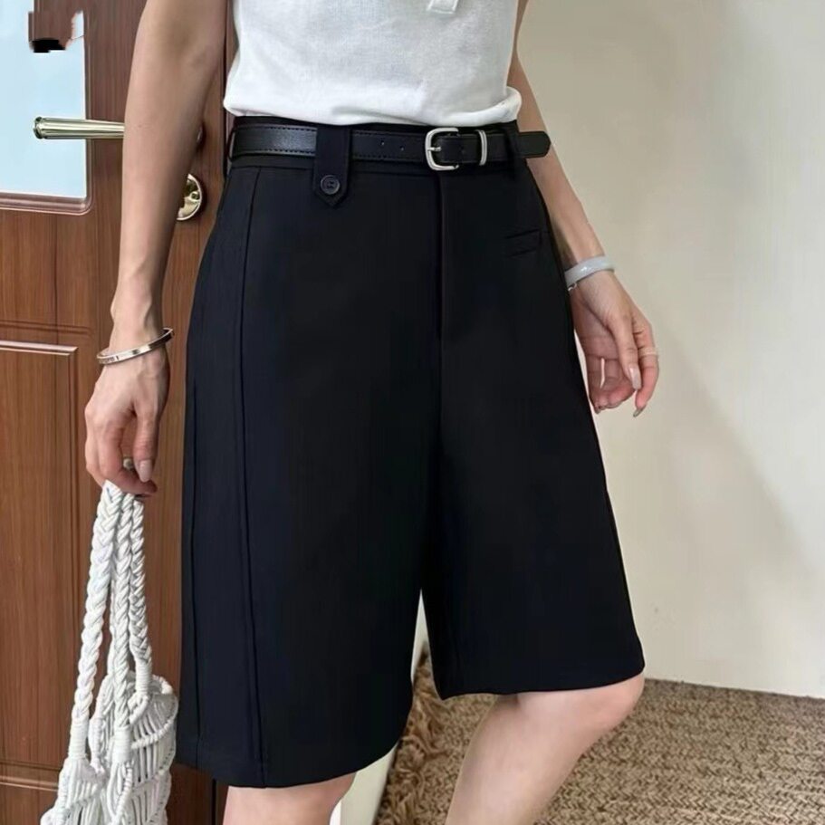 西装五分裤女 2026新款春夏高级感气质休闲西裤短裤 抗皱直筒中裤