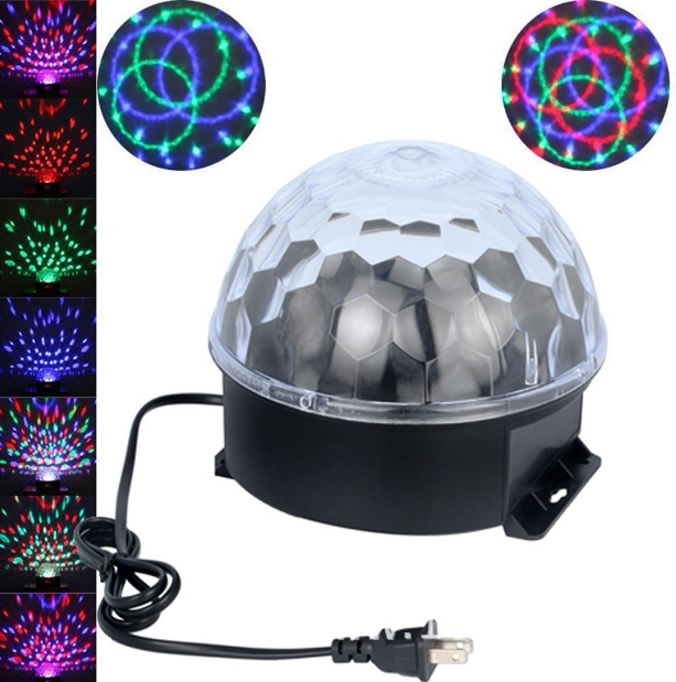 水晶小魔球夜店KTV闪光灯声控家用舞台灯包房灯LED音乐魔球灯