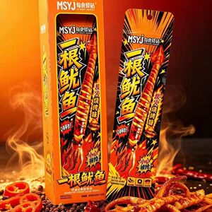 每食驿站一根鱿鱼炭火烧烤味火爆辣味儿童零食解馋追剧休闲回忆