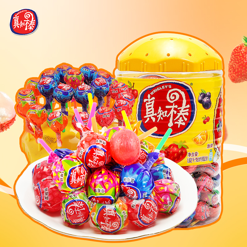 真知棒棒棒糖万圣节糖果送礼桶装