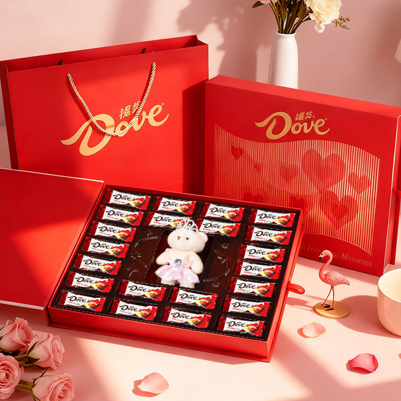 德芙牛奶巧克力新年礼盒送礼女友闺蜜儿童节日礼物休闲糖果零食,零食/坚果/特产,牛奶巧克力,淘宝优惠券,粉丝福利购,淘宝优惠卷