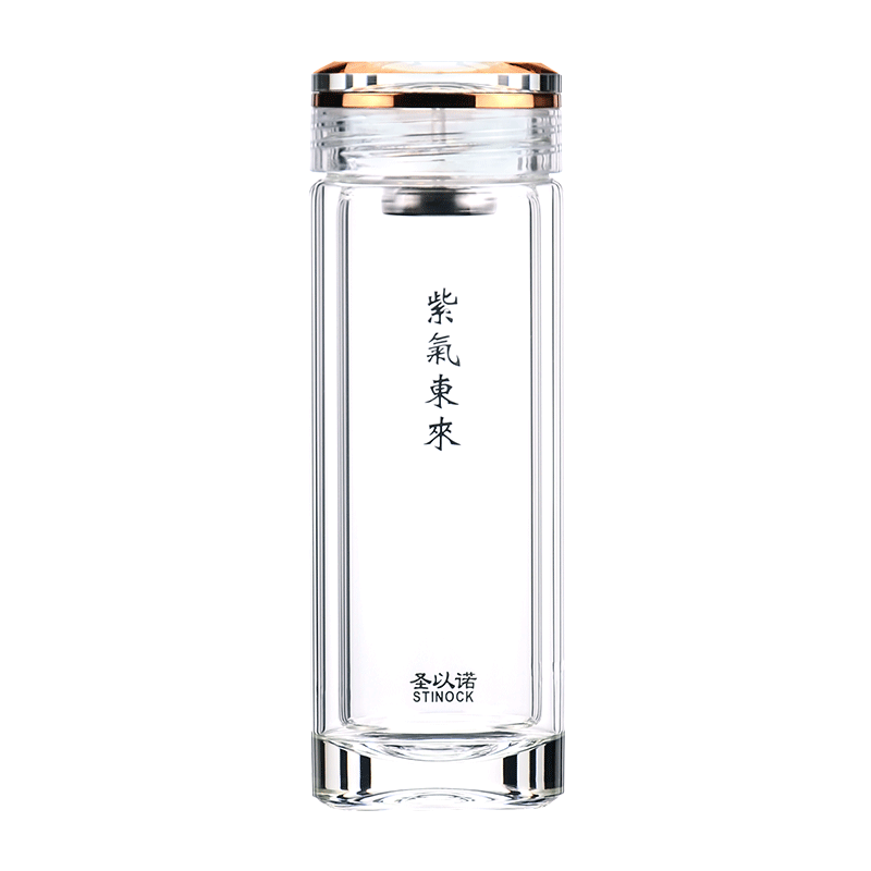 圣以诺双层玻璃杯男紫气东来