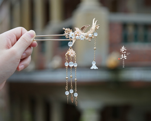 古风发簪步摇汉服头饰流苏古装女