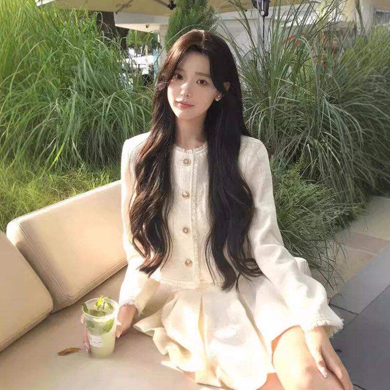 法式小香风外套裙子套装秋冬富家千金气质名媛小个子上衣两件套女