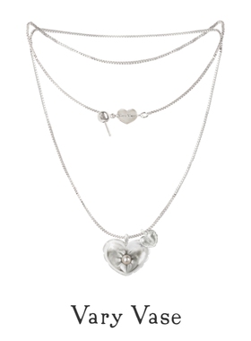Vary Vase派对系列 可拆卸双气球爱心项链 珍珠原创小众叠戴