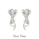 捆绑蝴蝶结派对爱心耳钉 Vary Vase 原创设计小众高级感礼物