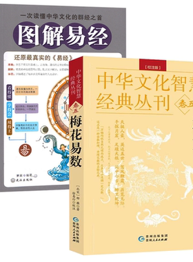 【2册】梅花易数+图解易经 中华文化智慧经典丛刊卷八卦五行天干地支起卦取爻起卦方法观梅占书籍