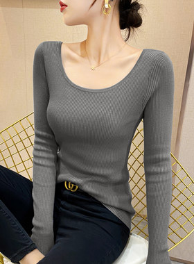打底衫女针织高级感修身贴身长袖