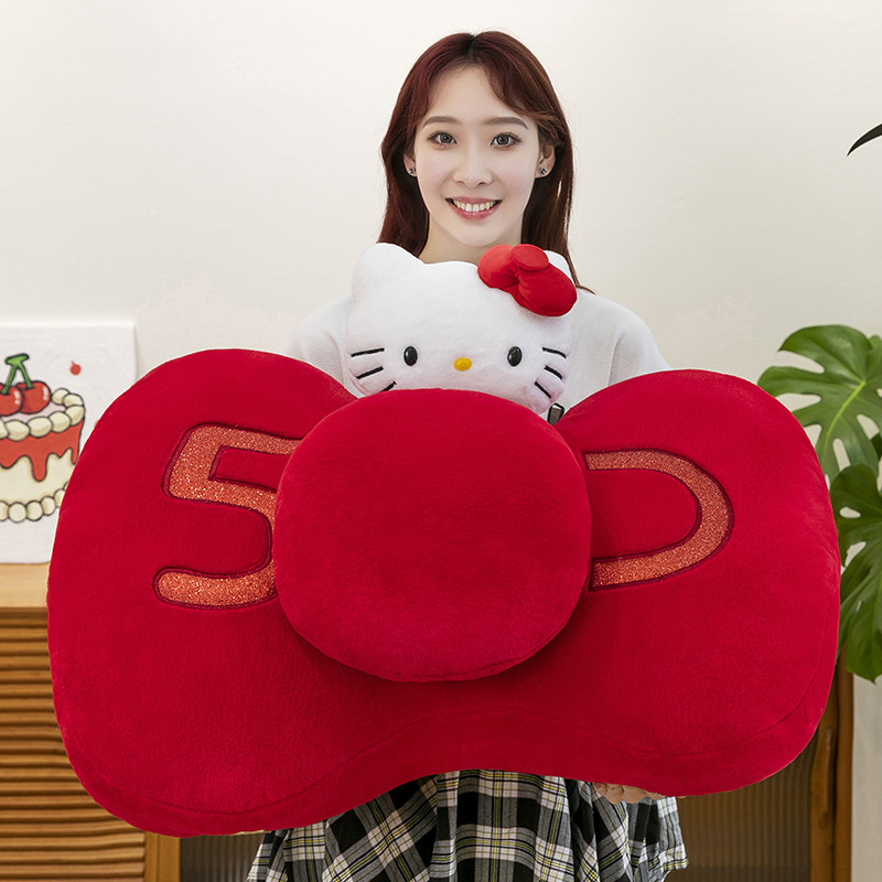 helloKitty蝴蝶结抱枕凯蒂猫玩偶
