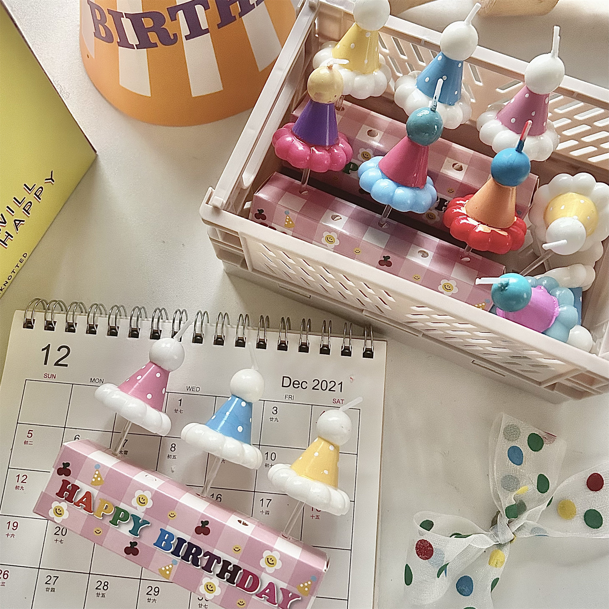 烘焙秘密 ins韩国彩色波点迷你小帽子生日蜡烛 生日蛋糕帽子蜡烛,节庆用品/礼品,蜡烛,淘宝优惠券,粉丝福利购,淘宝优惠卷