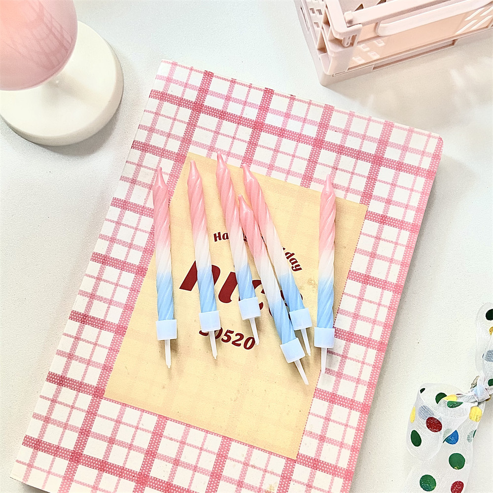 烘焙秘密 韩国复古风ins粉蓝白三色渐变螺旋扭扭蜡烛生日蛋糕蜡烛,家居饰品,蜡烛/蜡片,淘宝优惠券,粉丝福利购,淘宝优惠卷