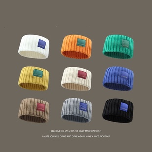 LULU VURU针织运动发带女吸汗宽边瑜伽发箍毛线保暖健身头带秋冬