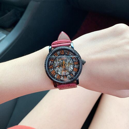 女士全自动机械表镂空女士时尚