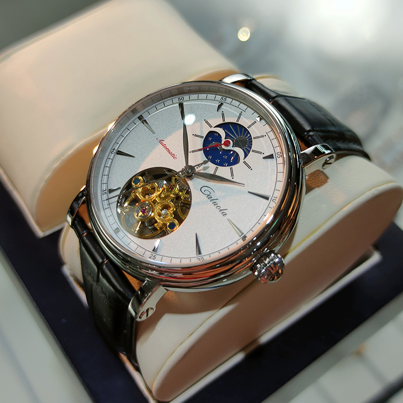 卡罗莱镂空休闲防水全自动机械表