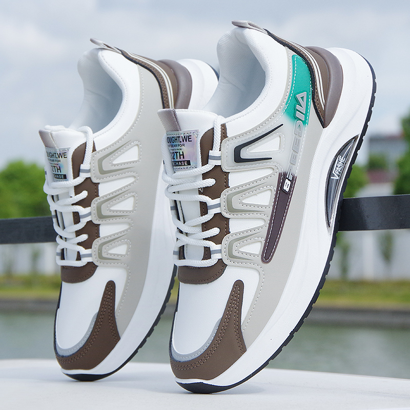 秋季皮面防水阿甘鞋软底休闲鞋