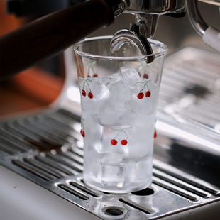 拾器集可爱高玻璃杯阔口浮雕冰镇咖啡杯糖水甜品牛奶下午茶闺蜜杯