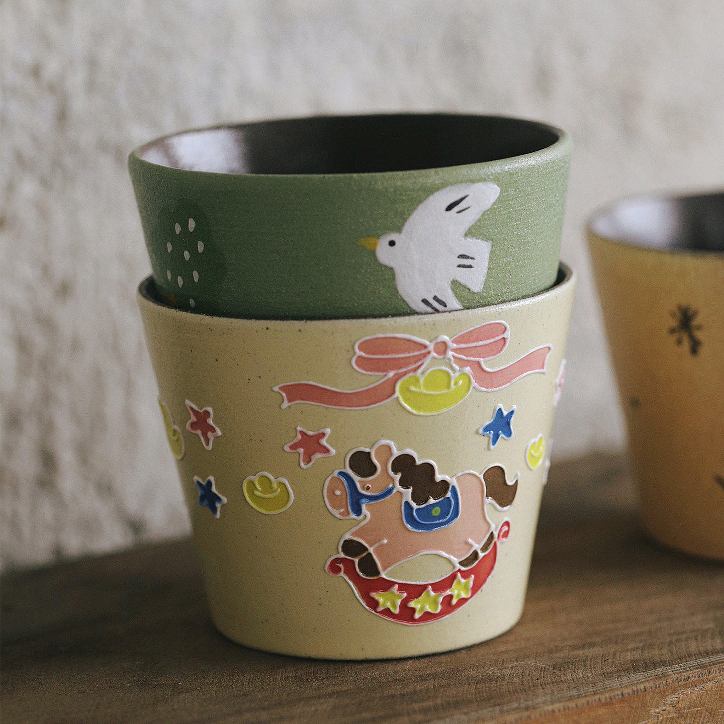 拾器集无把杯子手握猪口杯泡茶杯