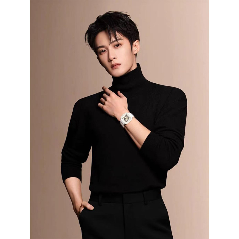 檀健次同款黑色高领加绒毛衣男冬季加厚修身保暖打底衫内搭针织衫,男装,针织衫/毛衣,淘宝优惠券,粉丝福利购,淘宝优惠卷