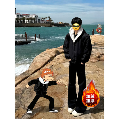 黑色提档显瘦微喇牛仔裤