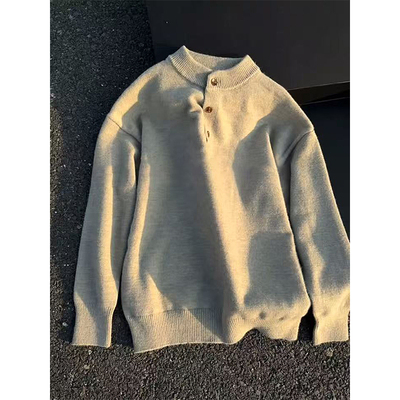 cleanfit亨利领老钱风男针织衫