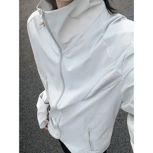 网眼原纱立领防晒衣男女夏季薄款