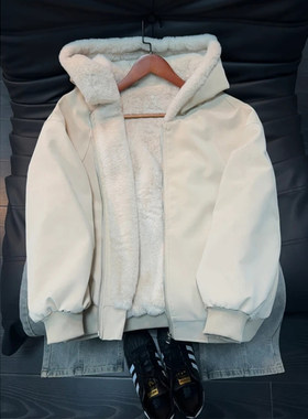cleanfit座山雕PU皮夹克棉服男款