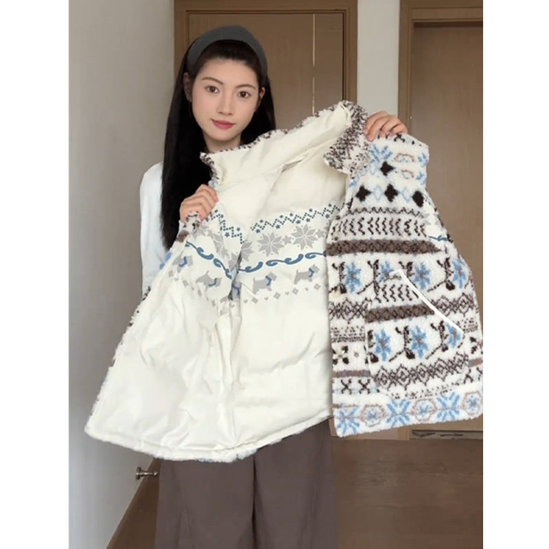 费尔岛摇粒绒马甲男冬季韩系情侣坎肩双面穿背心美式复古棉服外套,男装,常规马甲,淘宝优惠券,粉丝福利购,淘宝优惠卷