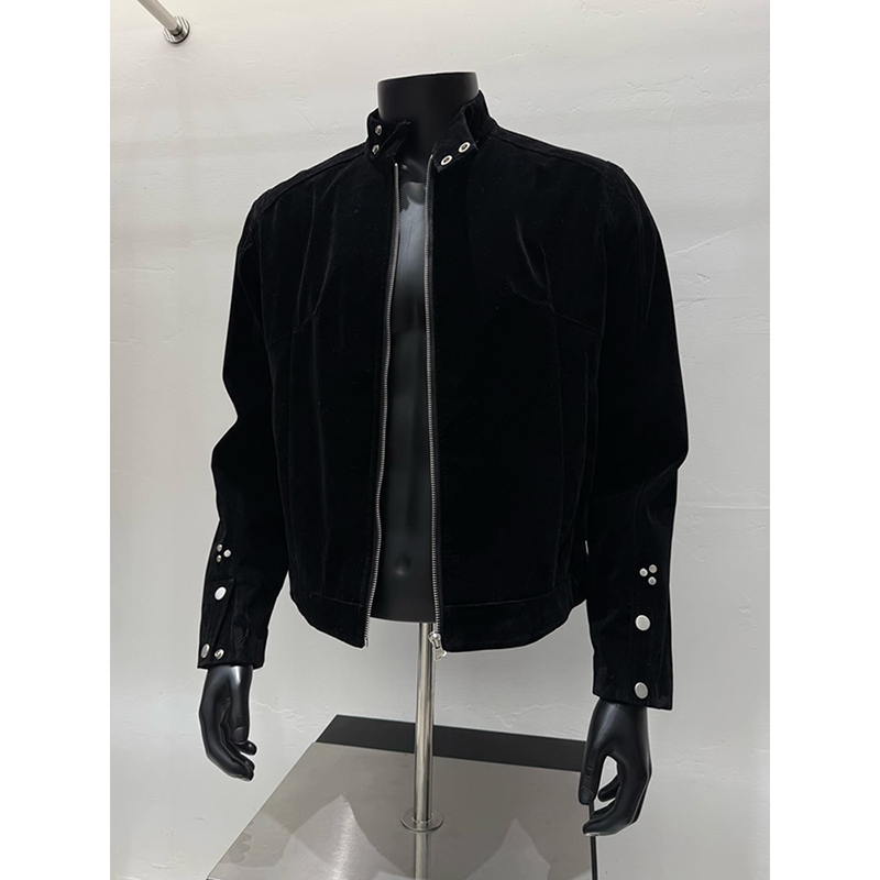 黑色正肩哈灵顿夹克男春秋季