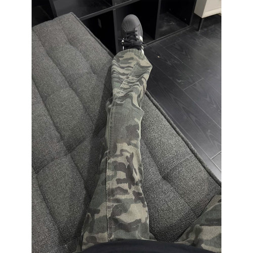 美式高街弯刀牛仔裤男夏季薄款