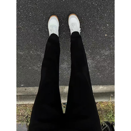 黑色修身牛仔裤男秋季美式高街