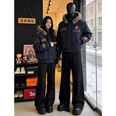 黑色加绒直筒弯刀西裤 子cleanfit休闲微喇裤 男冬季 高个子显腿长裤