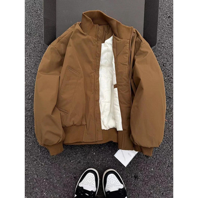 美式飞行加厚立领棉服男冬季