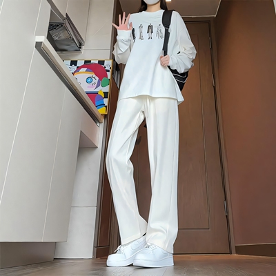 cleanfit白色西裤子男款秋季