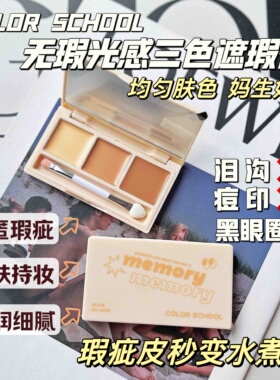 COLORSCHOOL无瑕光感三色遮瑕膏