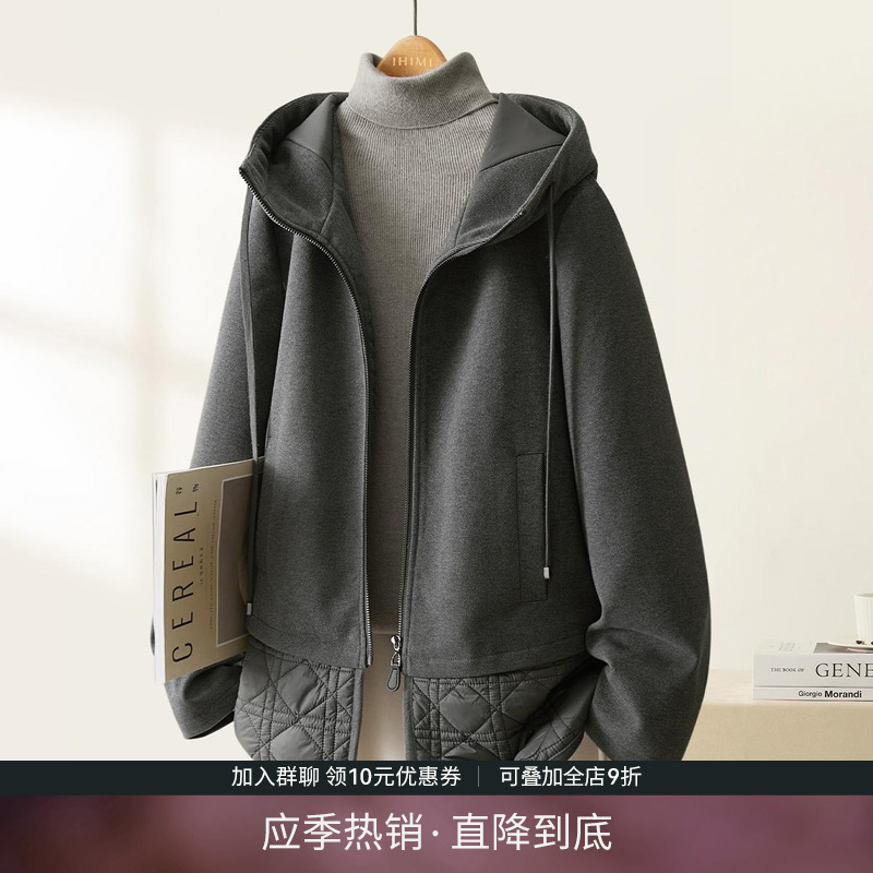 IHIMI海谧女士高端妈妈棉衣女2025冬季新款加厚中长款棉服外套