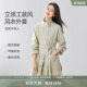 立领工装 新款 收腰显瘦夹克外套 风衣女春季 IHIMI海谧轻户外中长款