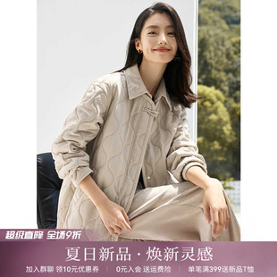 复古中长款 IHIMI海谧高级感加厚保暖棉衣女2024冬季 时尚 外套 新款