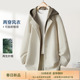 IHIMI海谧设计感可脱卸帽子两穿风衣外套女春季 通勤宽松显瘦上衣