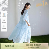 宽松显瘦度假风仙女长裙 高级感雪纺连衣裙女2025夏季 晨雾江南