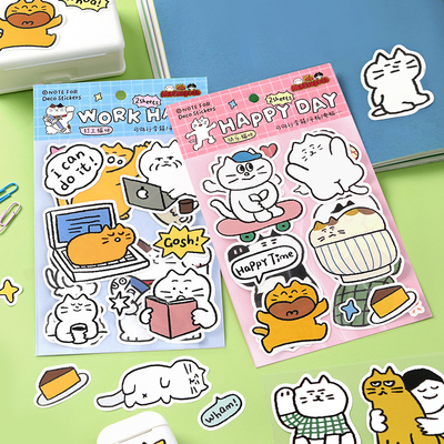NOTE FOR×MATSUGODA联名 合成纸贴纸可爱卡通行李箱电脑手账贴纸