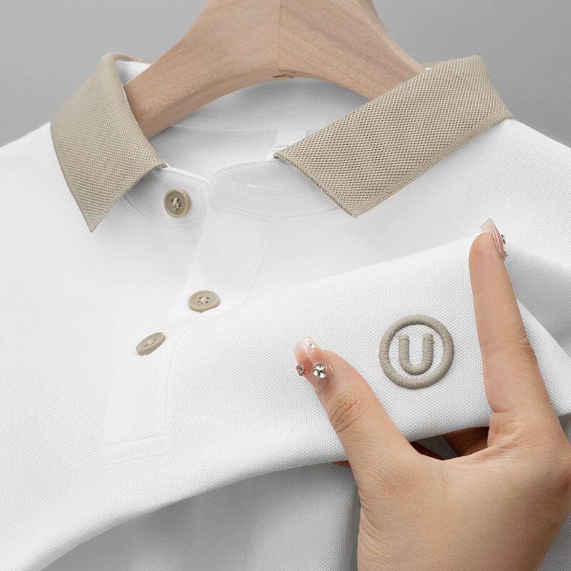 CLEARANCE LEAKAGE COTTON SUMMER POLO SHIRT MENS SHORT SLEEVE CASUAL AND VERSATILE LOOSE T-SHIRT FOREIGN TRADE EMBROIDERY TOP TIDE