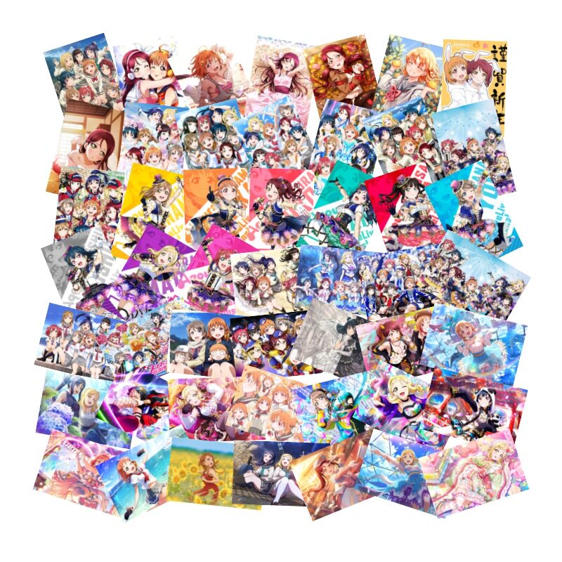 50张LoveLive贴纸防水笔记本个性小贴纸